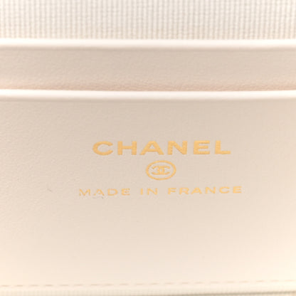 Chanel Caviar Quilted Top Handle Slim Vanity With Chain White 6 of 10