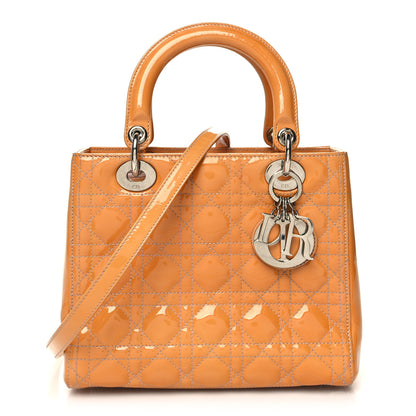 Christian Dior Patent Cannage Medium Lady Dior Beige 1 of 12
