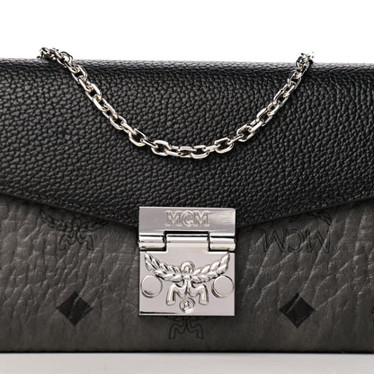 MCM Visetos Calfskin Large Patricia Wallet On Chain Black 8 of 9