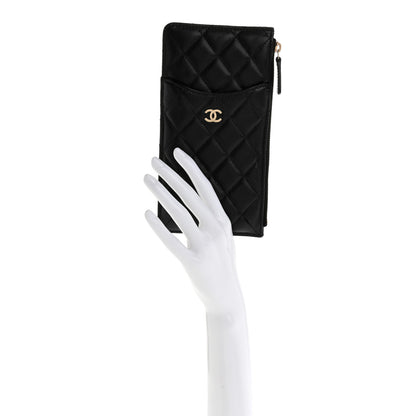 Chanel Caviar Quilted Classic Flat Wallet Pouch Black 2 of 9
