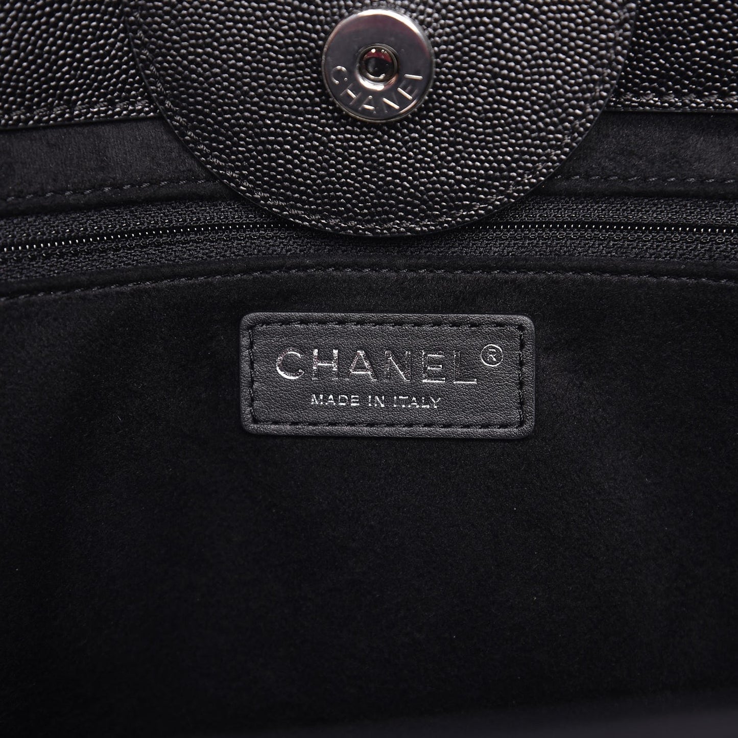 Caviar Small Studded Deauville Tote Black