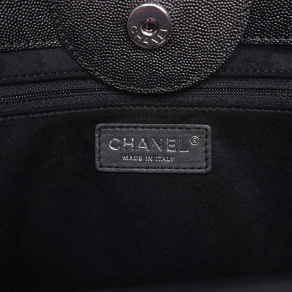 Chanel Caviar Small Studded Deauville Tote Black 7 of 10