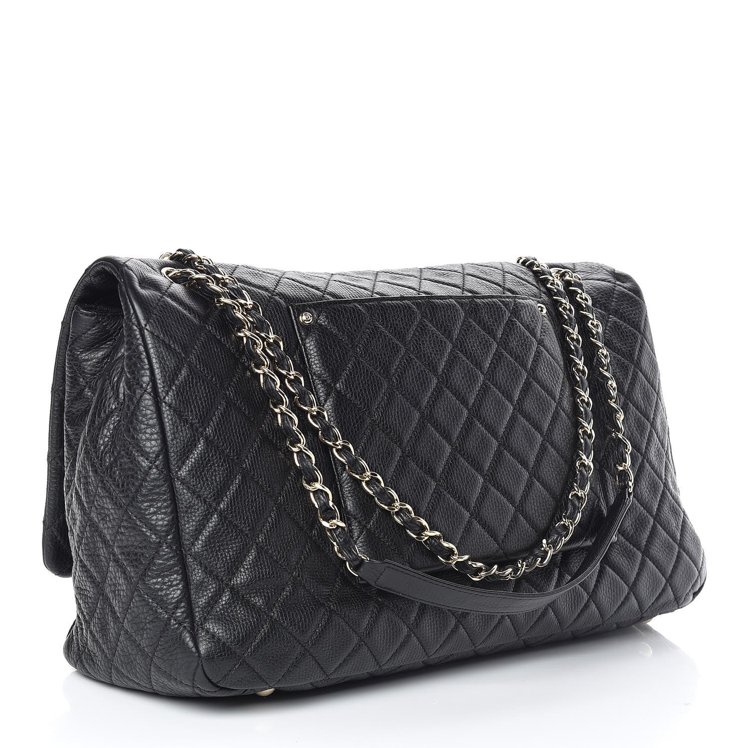 Chanel Calfskin Quilted XXL Travel Flap Bag Black 3 of 11