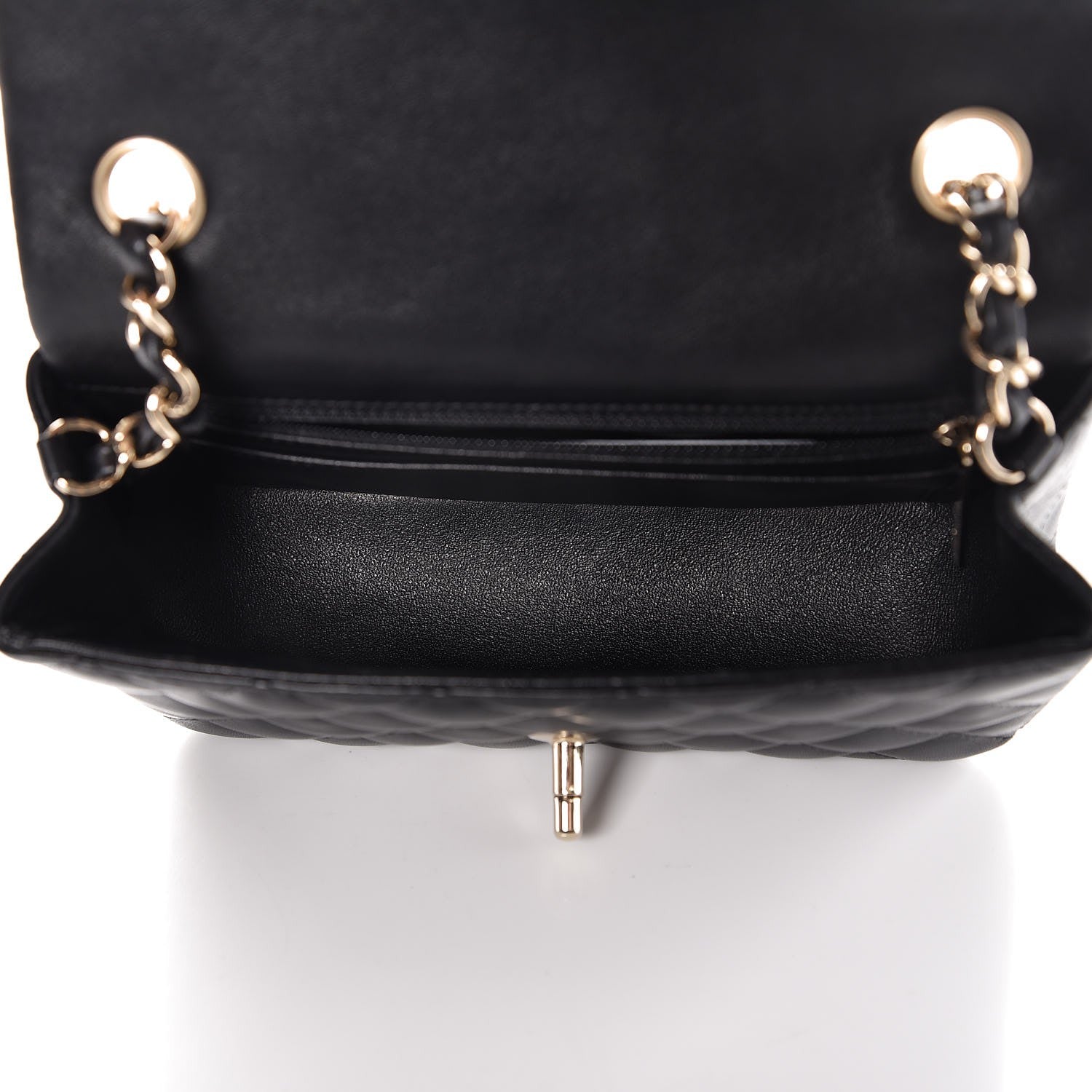Chanel Lambskin Quilted Mini Rectangular Flap Black 5 of 8