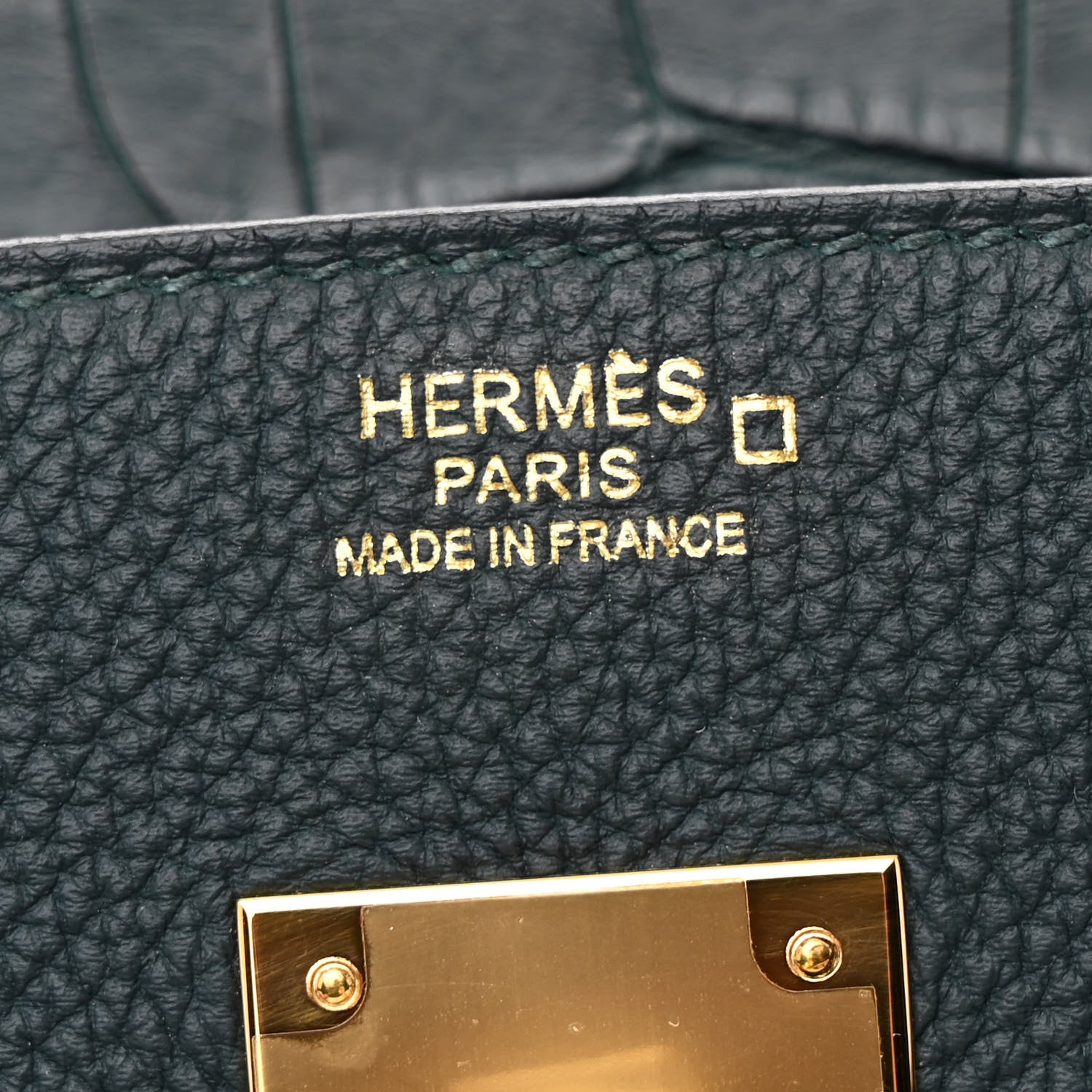 Hermes Togo Matte Alligator Birkin Touch 30 Vert Cypress 6 of 11