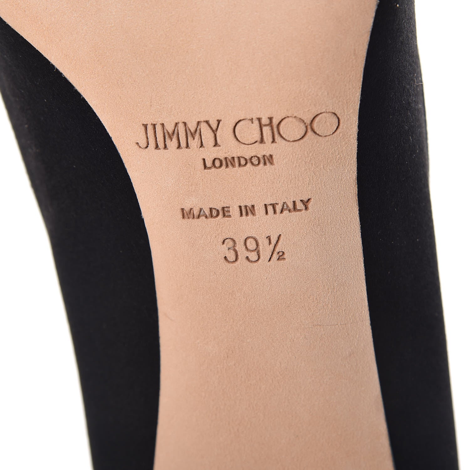 Jimmy Choo Satin Crystal Pumps 39.5 Black 6 of 10