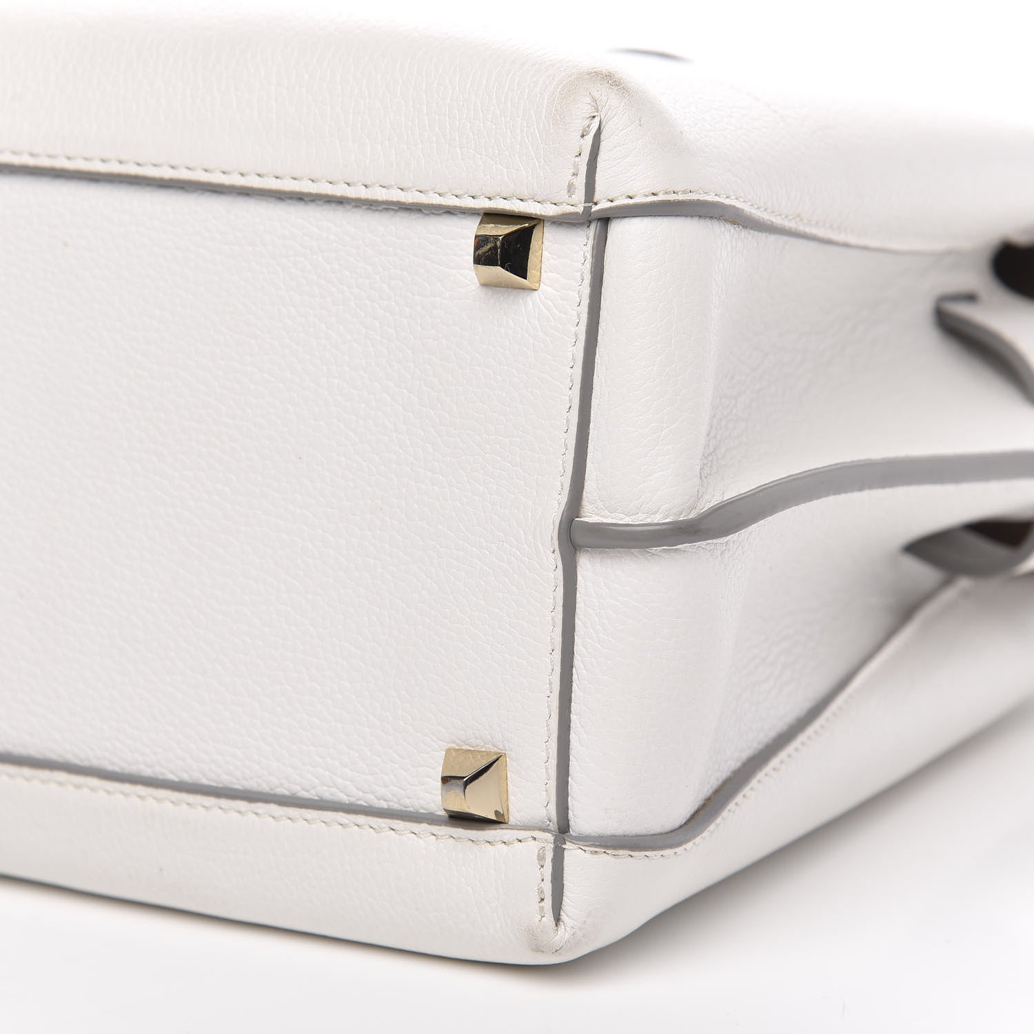 MCM Grained Calfskin Medium Milla Tote White 8 of 17