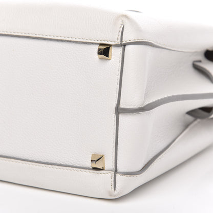 MCM Grained Calfskin Medium Milla Tote White 8 of 17