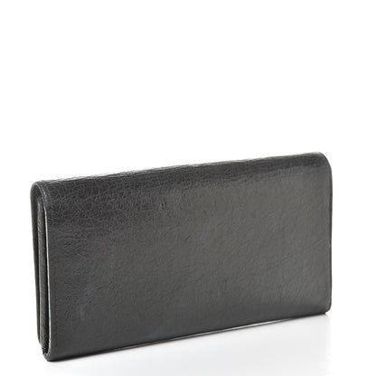 Balenciaga Agneau Giant 12 Gold Hardware Money Wallet Black 3 of 11