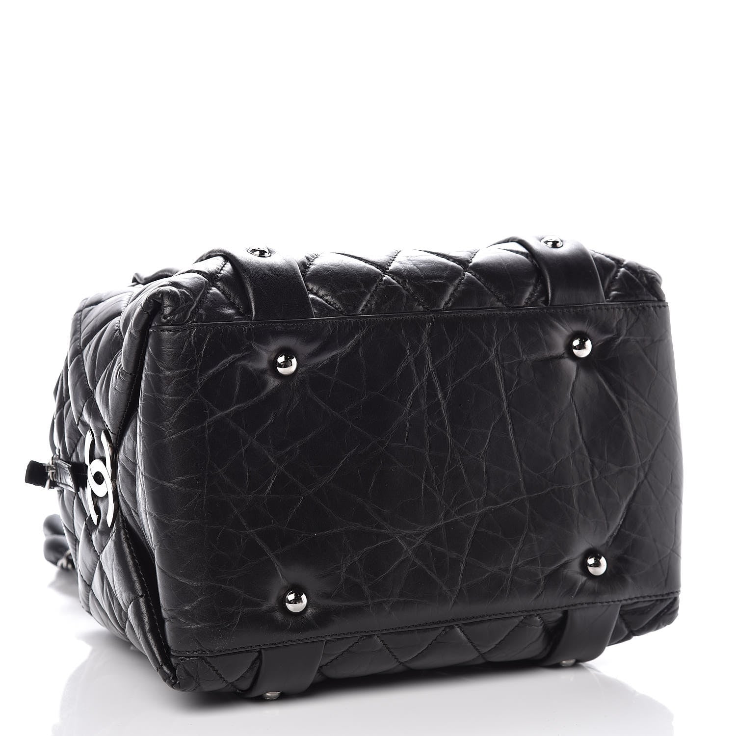Chanel Distressed Lambskin Lady Braid Small Tote Black 4 of 9