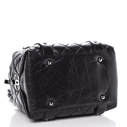 Chanel Distressed Lambskin Lady Braid Small Tote Black 4 of 9