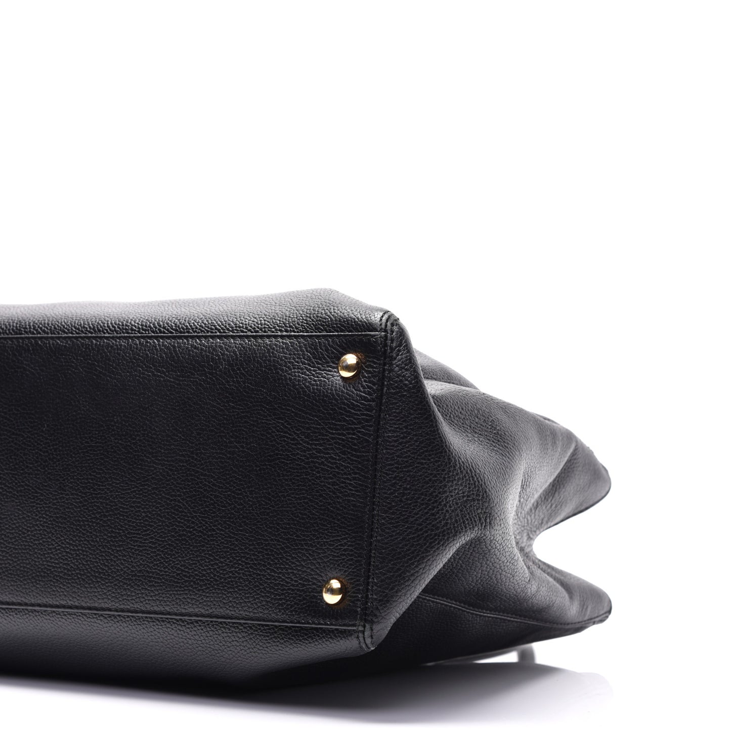 Calfskin Cerf Executive Shopper Tote Black