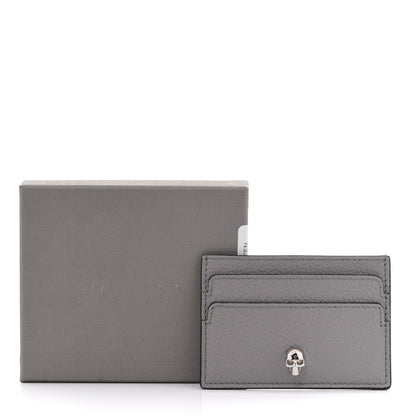 Alexander McQueen Calfskin Skull Card Holder Grey 9 of 9