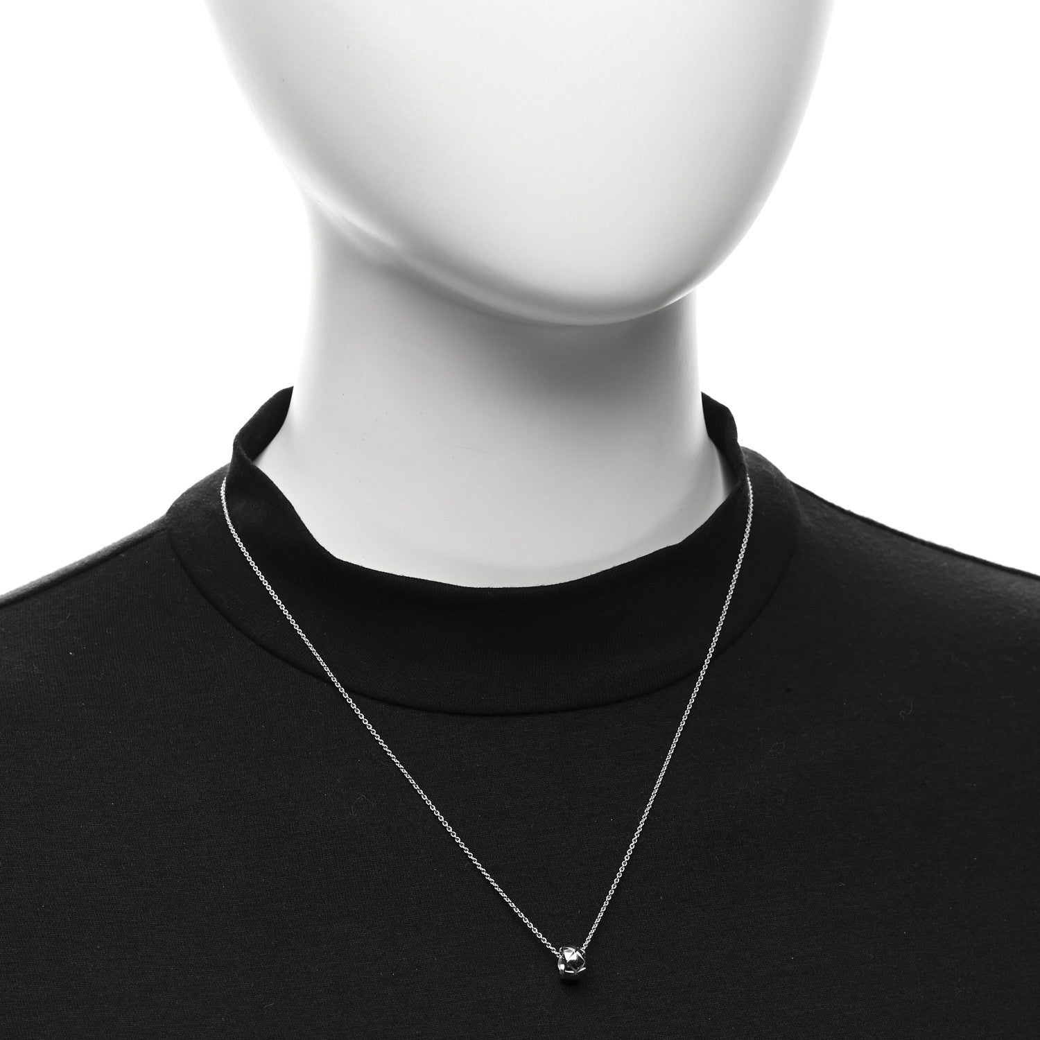 Chanel 18K White Gold Coco Crush Pendant Necklace 2 of 5