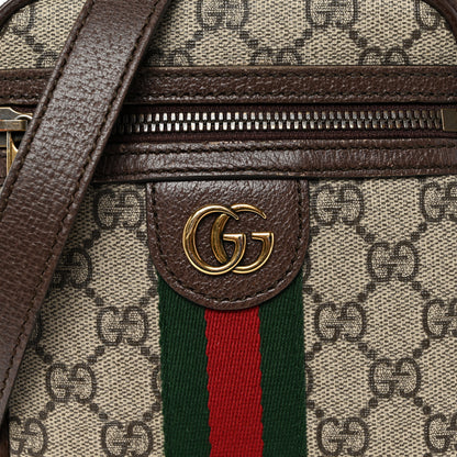 Gucci GG Supreme Monogram Web Mini Ophidia Messenger Brown 8 of 11