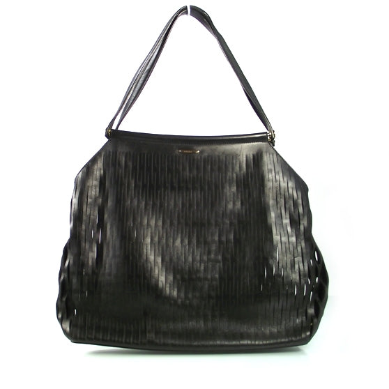 Gucci Leather Laser Cut Bag Black 1 of 9