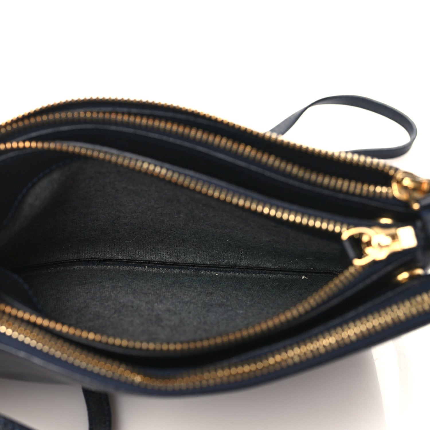 Celine Lambskin Small Trio Crossbody Bag Black 6 of 10