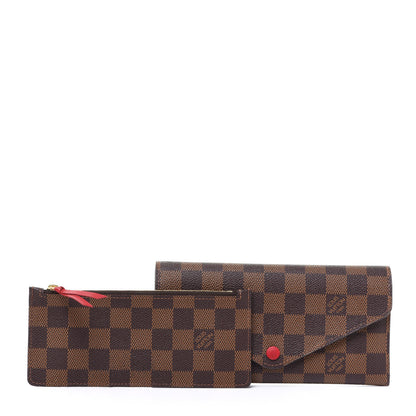 Louis Vuitton Damier Ebene Josephine Wallet Red 1 of 8