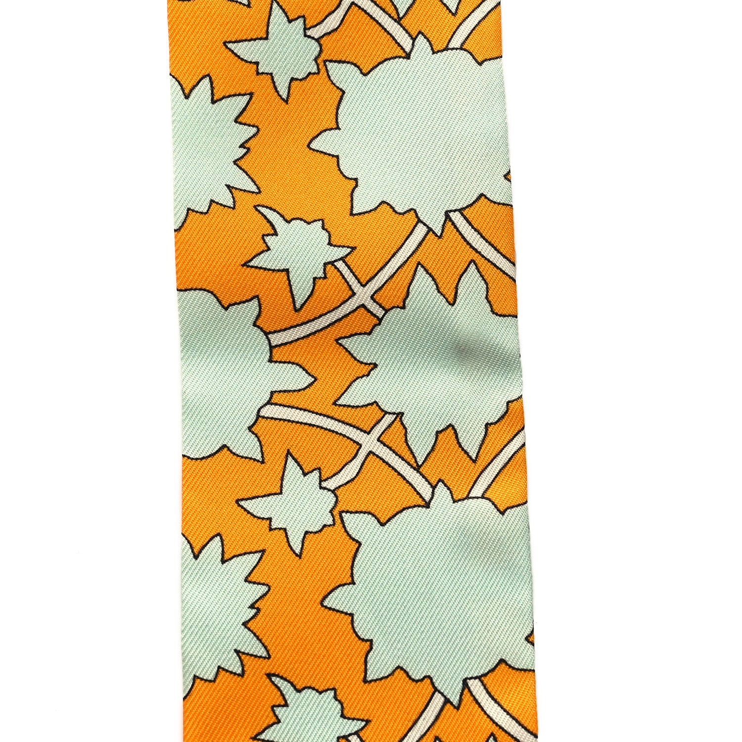 Hermes Silk Tapis Persans Twilly Jaune Aqua Rose Poudre 5 of 5