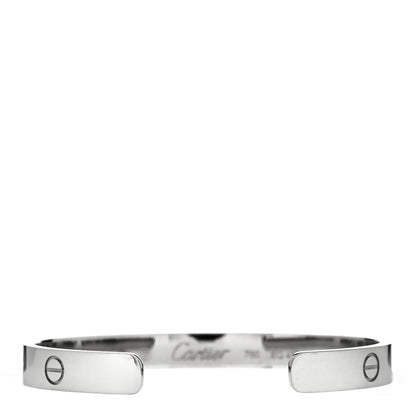 Cartier 18K White Gold LOVE Cuff Bracelet 16 2 of 3