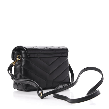 Saint Laurent Calfskin Y Quilted Monogram Toy Loulou Crossbody Bag Black 3 of 11