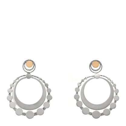 John Hardy Sterling Silver 18K Yellow Gold Dot Drop Earrings 1 of 4