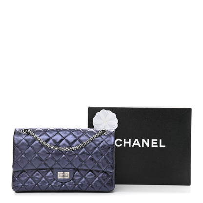 Chanel Metallic Calfskin Quilted 2.55 Reissue 226 Flap Marine Fonce 12 of 12