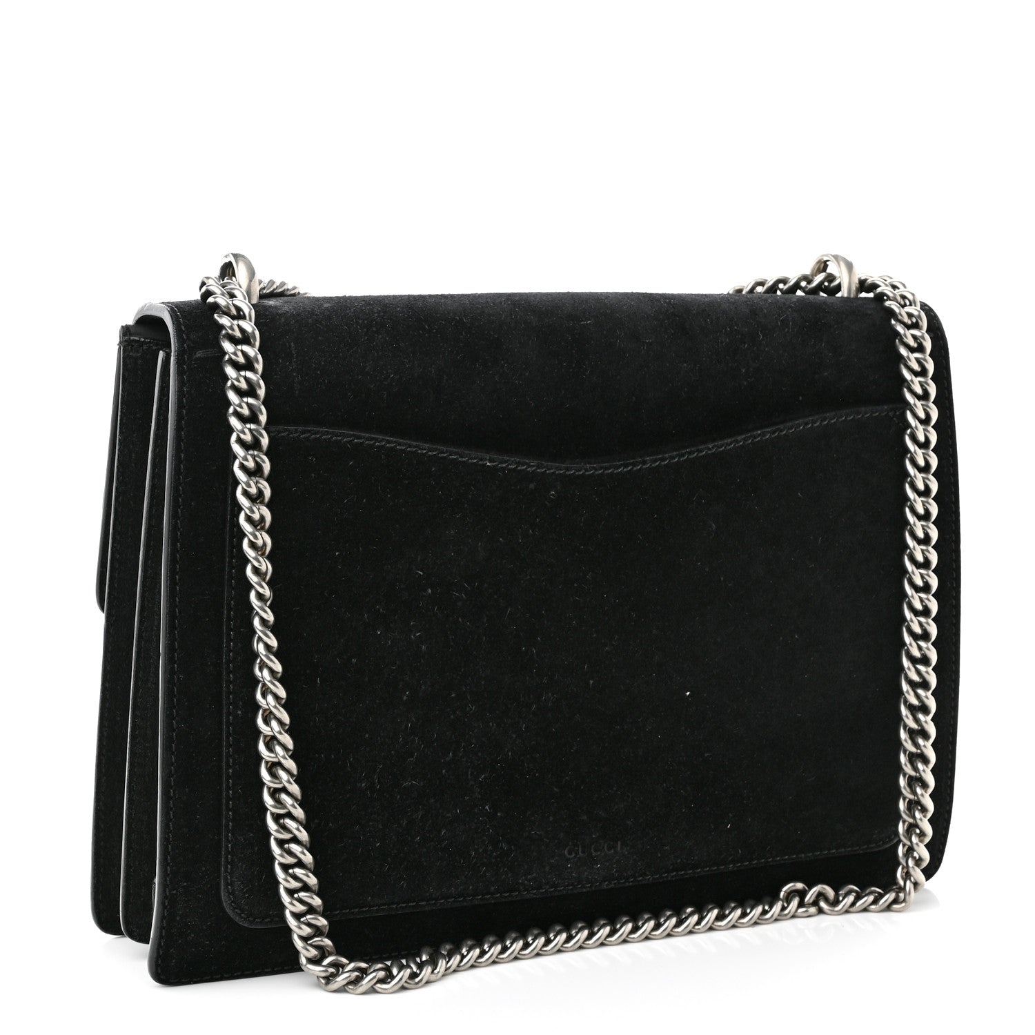 Gucci Suede Medium Dionysus Shoulder Bag Black 3 of 14
