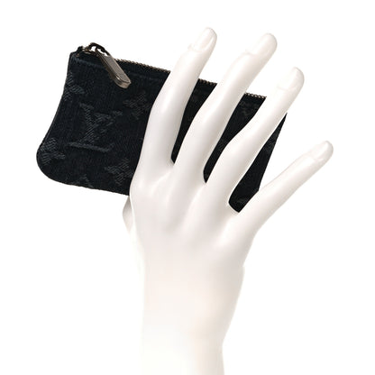 Louis Vuitton Denim Neo Key Pouch Black 2 of 9