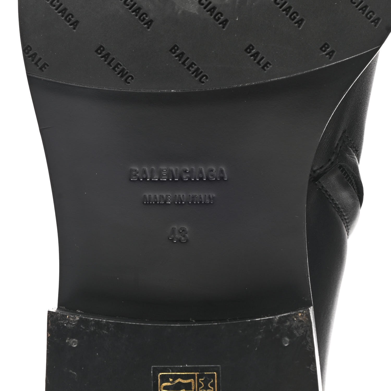 Balenciaga Calfskin Mens Zippered Ankle Boots 43 Black 6 of 7