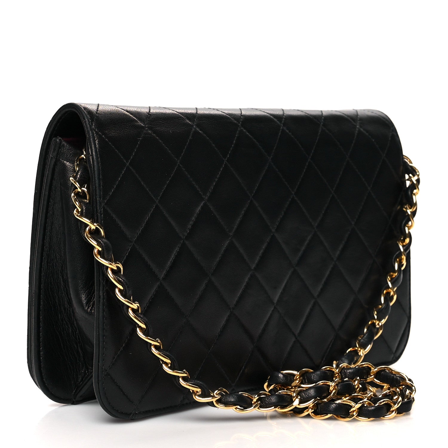 Chanel Lambskin Quilted Small Single Flap Black 2 of 9