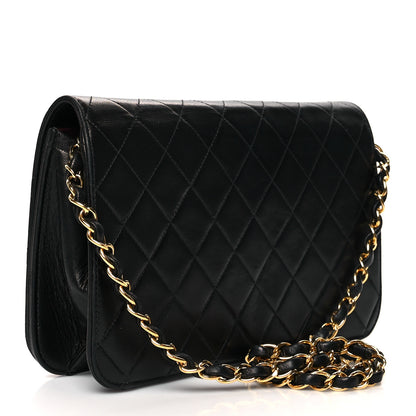 Chanel Lambskin Quilted Small Single Flap Black 2 of 9