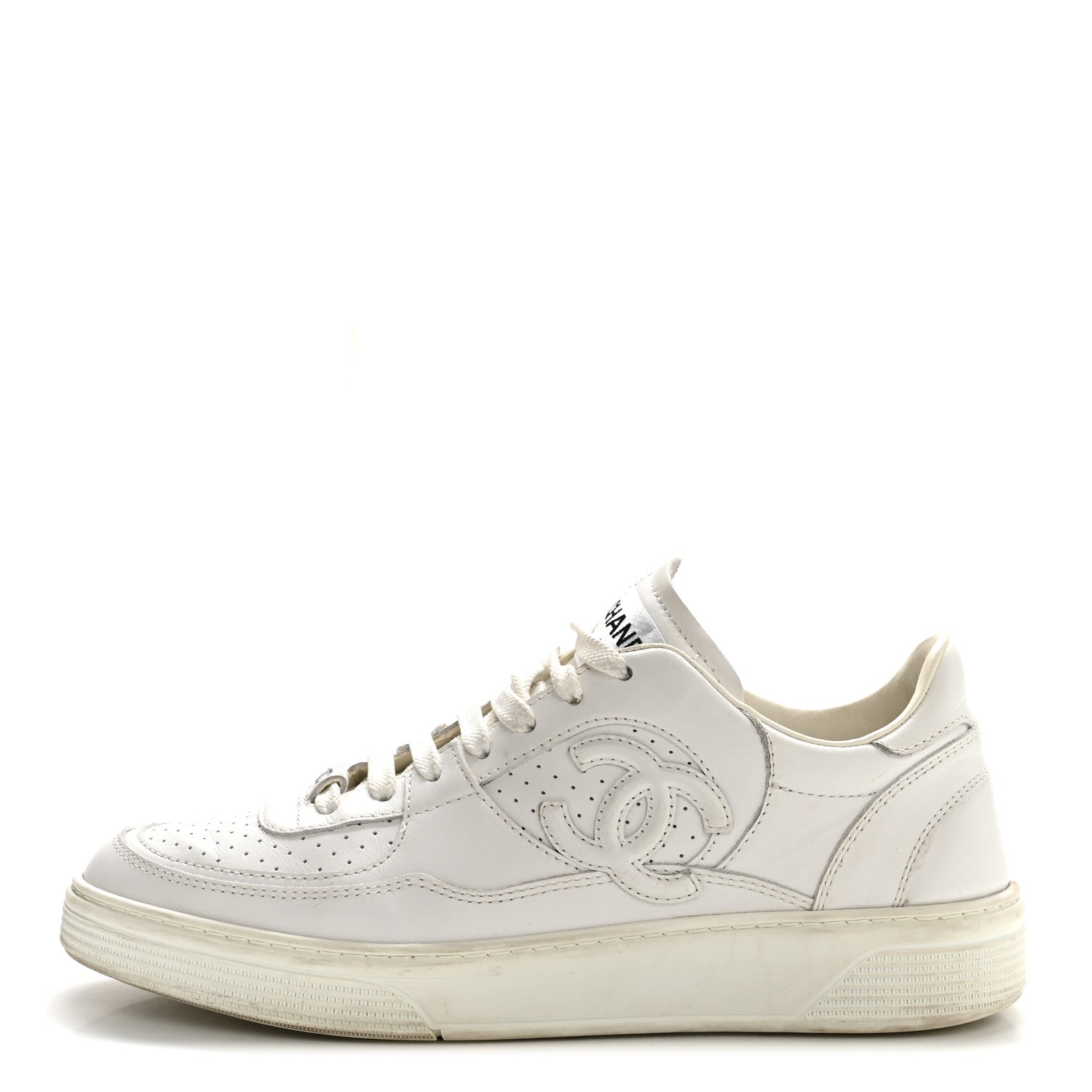 Chanel Calfskin CC Womens Sneakers 38 White 1862871 – FASHIONPHILE