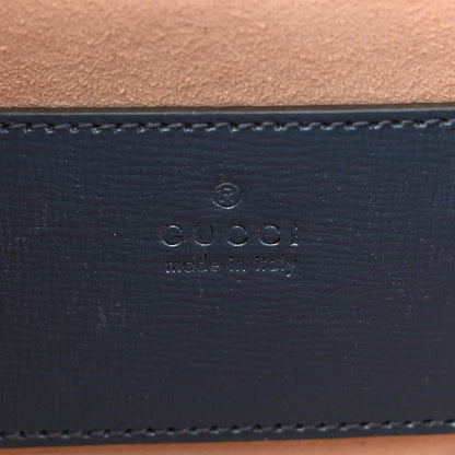 Gucci Azalea Calfskin Web Monochrome Mini Horsebit 1955 Chain Shoulder Bag Blue 6 of 12