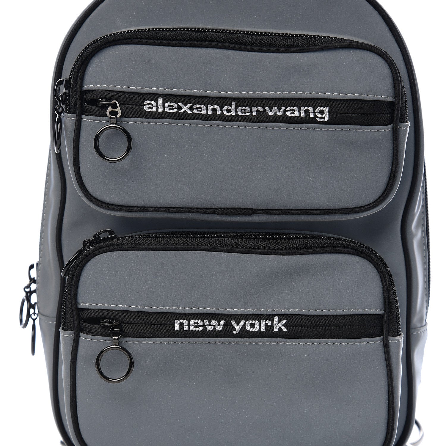 Alexander Wang Nylon Medium Attica Soft Backpack Reflective Silver 9 of 9