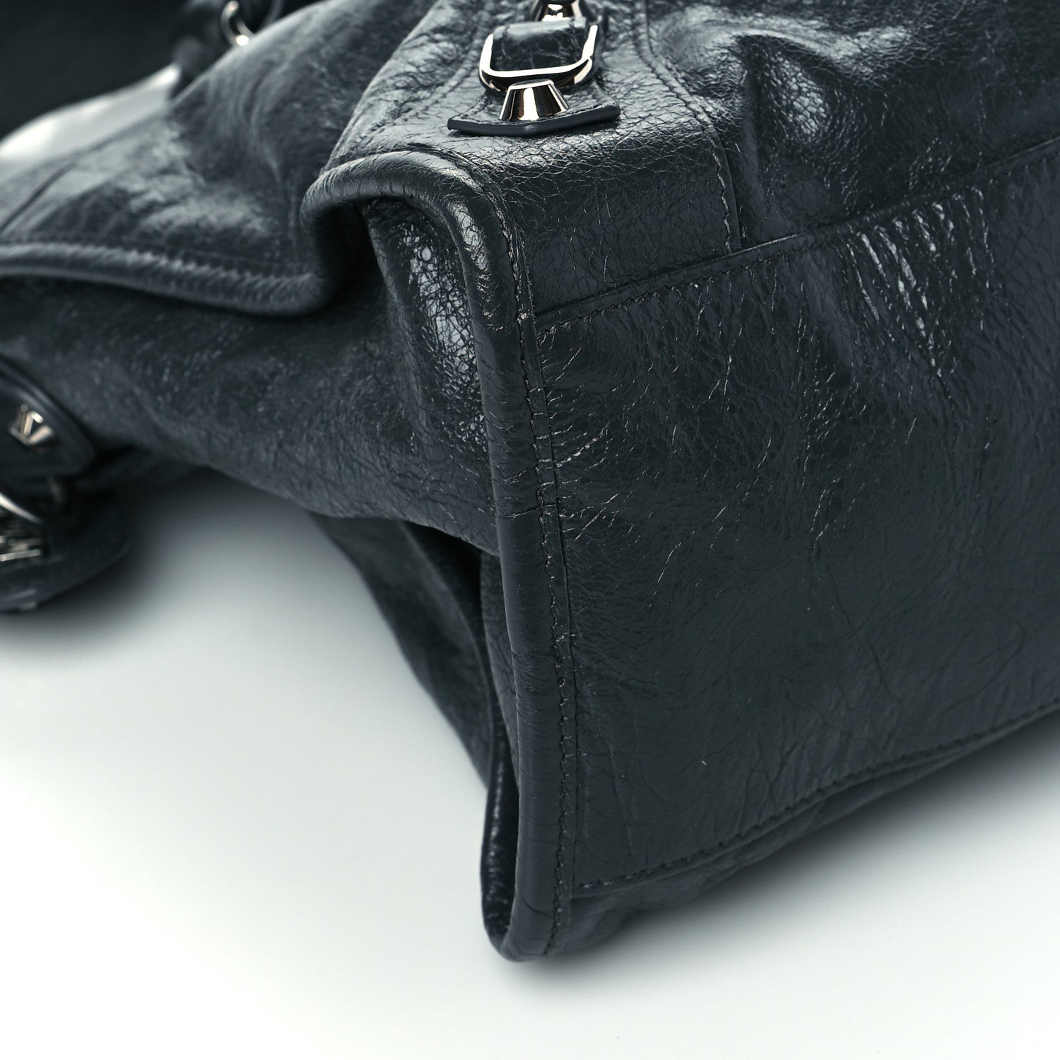 Balenciaga Agneau Classic Silver Hardware City Gris Fossile Anthracite 9 of 10