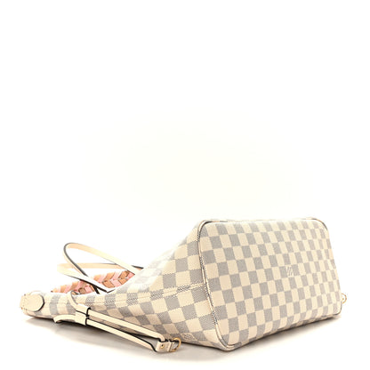 Louis Vuitton Damier Azur Braided Neverfull MM Pink 5 of 9