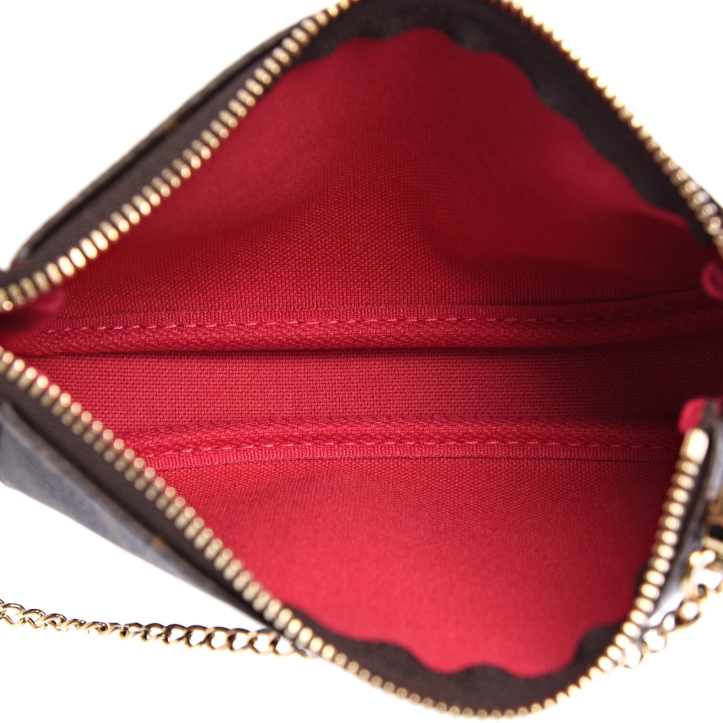 Monogram 2019 Christmas Animation Mini Courchevel Pochette Accessories Fuchsia