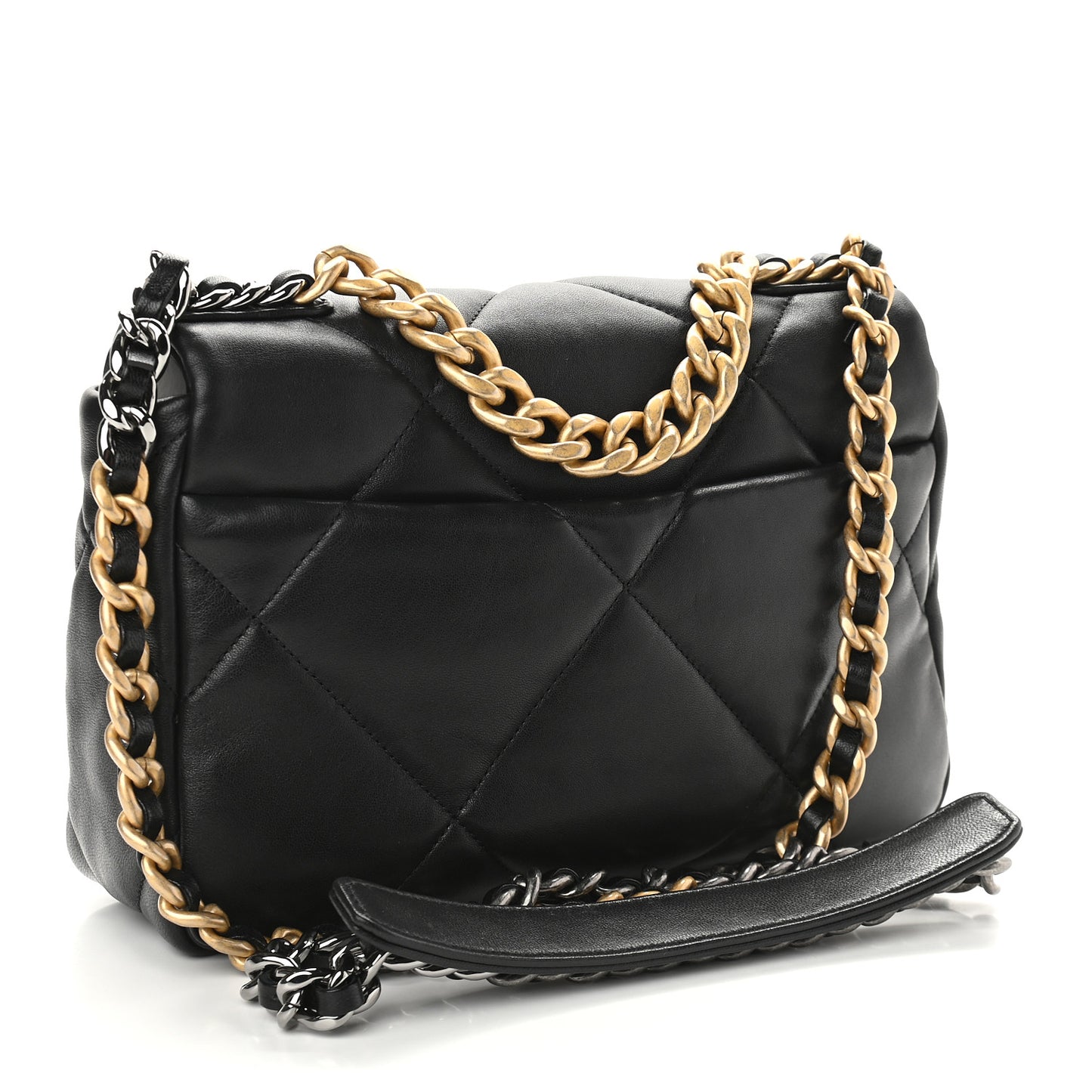 Lambskin Quilted Medium Chanel 19 Flap Black