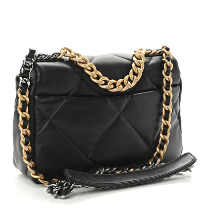 Chanel Lambskin Quilted Medium Chanel 19 Flap Black 3 of 9
