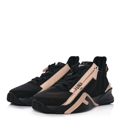 Fendi Nylon Suede Lycra Fendi Flow Low Top Sneakers 38 Black 3 of 7