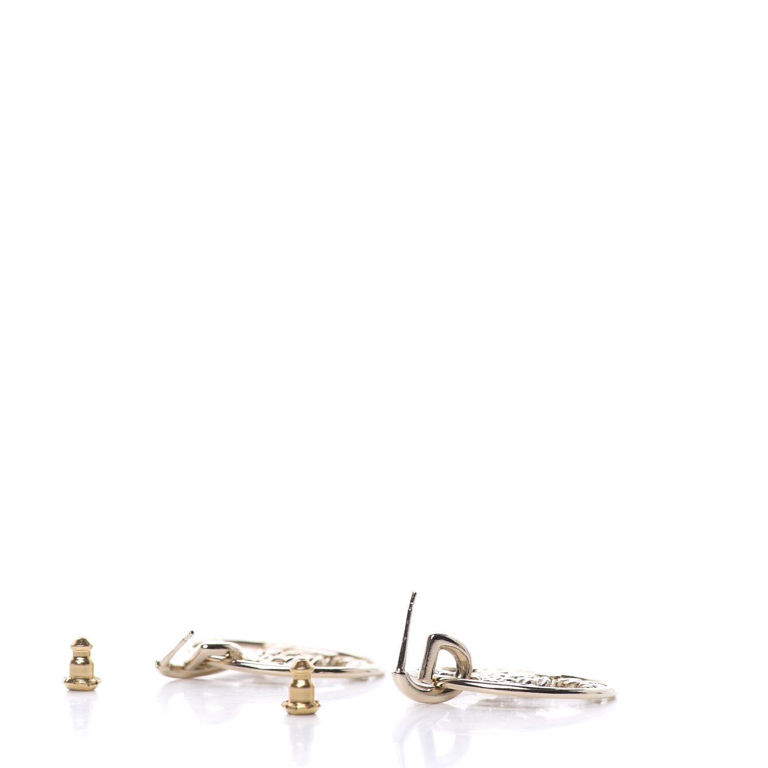 Chanel Baguette Crystal High Society CC Drop Earrings Gold 3 of 6