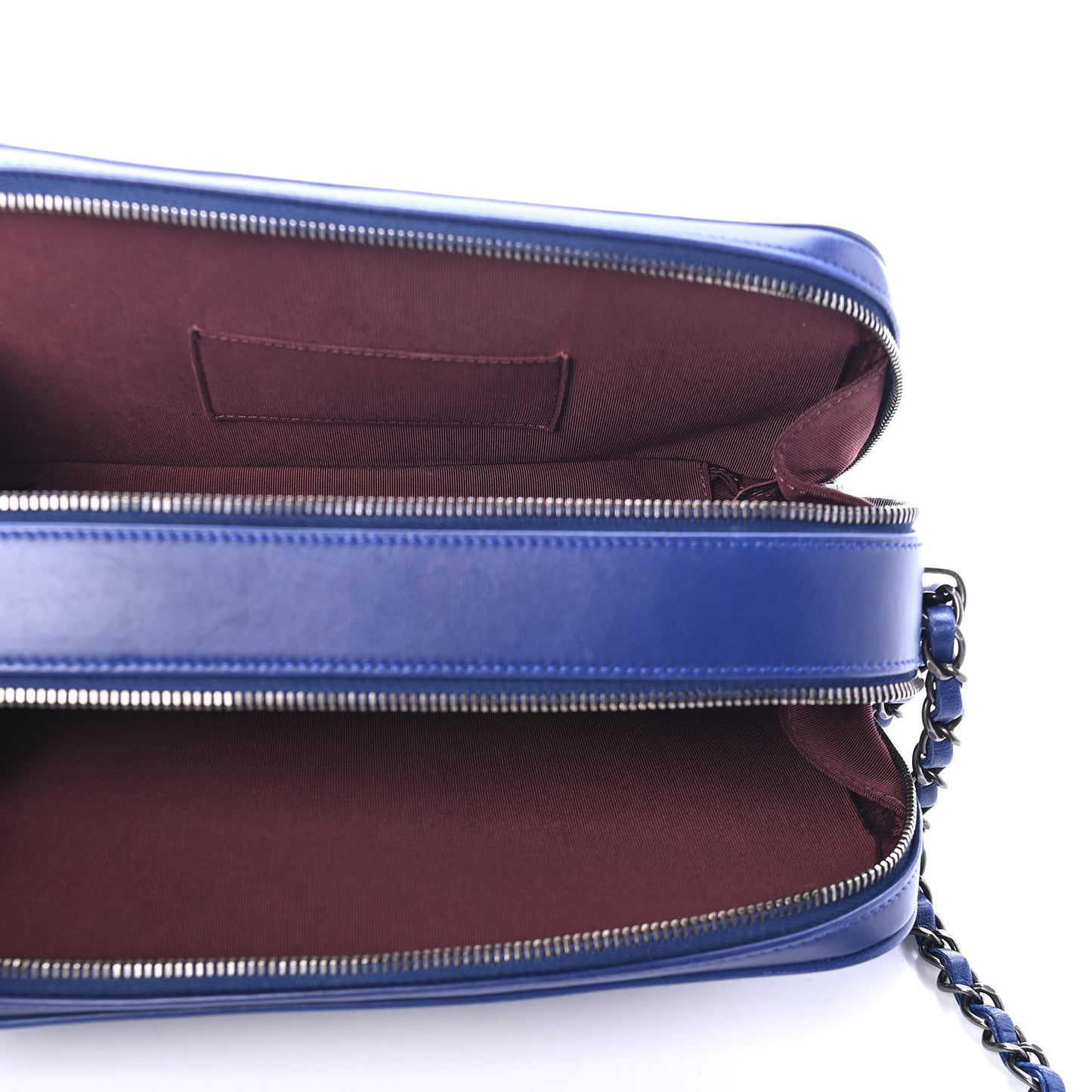 Lambskin Large Coco Boy Camera Case Blue