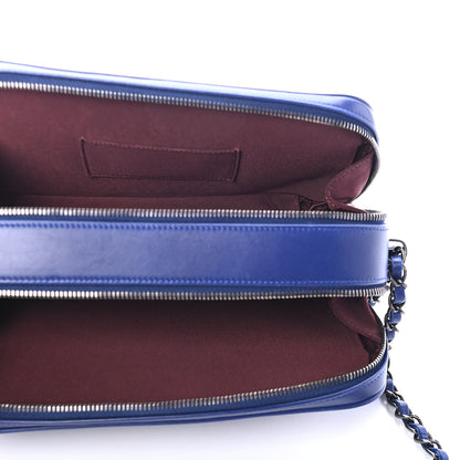 Chanel Lambskin Large Coco Boy Camera Case Blue 4 of 4