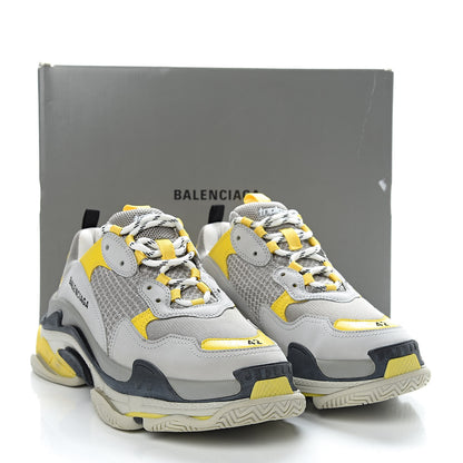 Balenciaga Fabric Mesh Mens Triple S Sneakers 38 Yellow Grey White 8 of 8