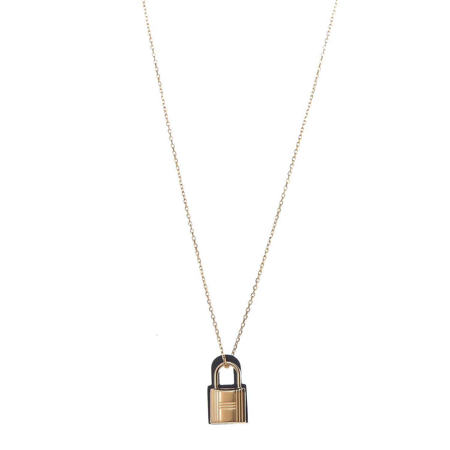 Hermes Swift Small O'Kelly Pendant Necklace Black 1 of 8