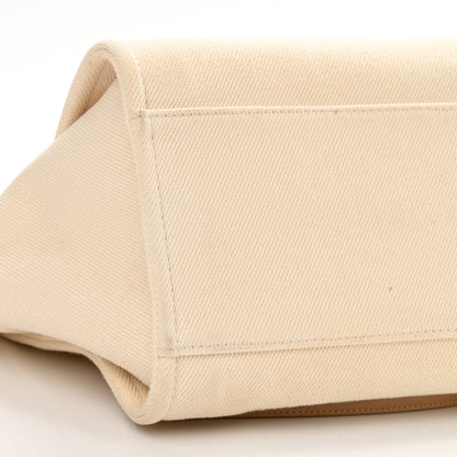 Chanel Canvas Pearl Medium Deauville Tote Ecru Beige 9 of 13