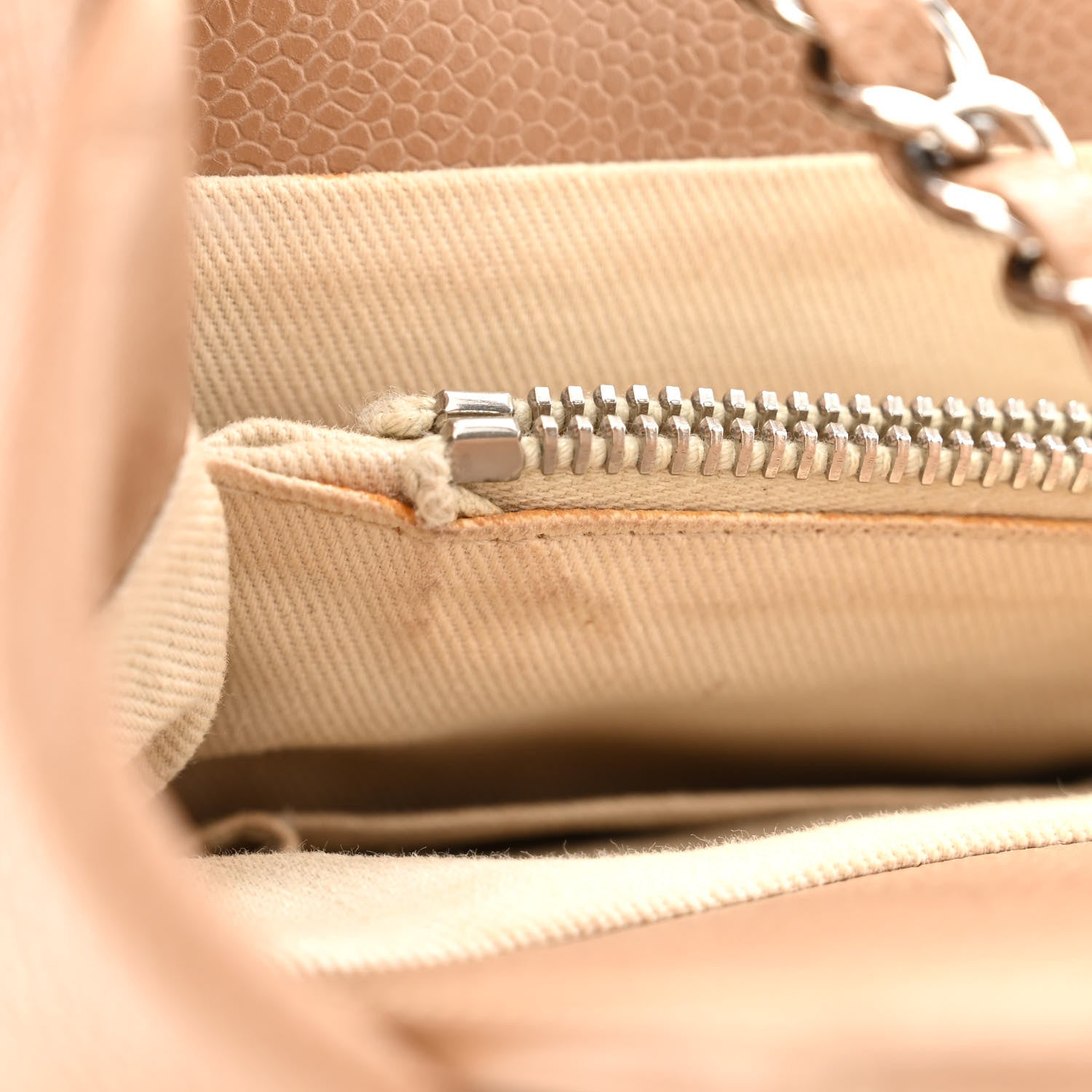 Chanel Caviar Medium Soft CC Top Handle Tote Dark Beige 9 of 18