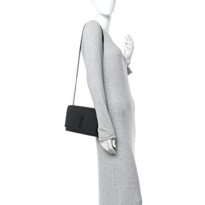 Saint Laurent Grain De Poudre Medium Classic Monogram Monochrome Kate Satchel Black 3 of 13
