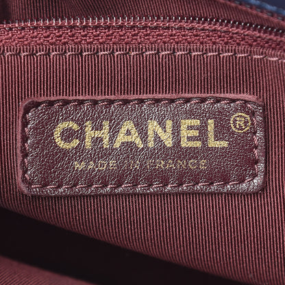 Chanel Sheepskin Quilted Mademoiselle Vintage Shopping Tote Navy 6 of 16